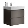 thumbnail image 4 of 24" Gray Bathroom Vanity with Sink, Large Storage Wall Mounted Floating Bathroom Vanity for Modern Bathroom(without Drain and Faucet), 4 of 8