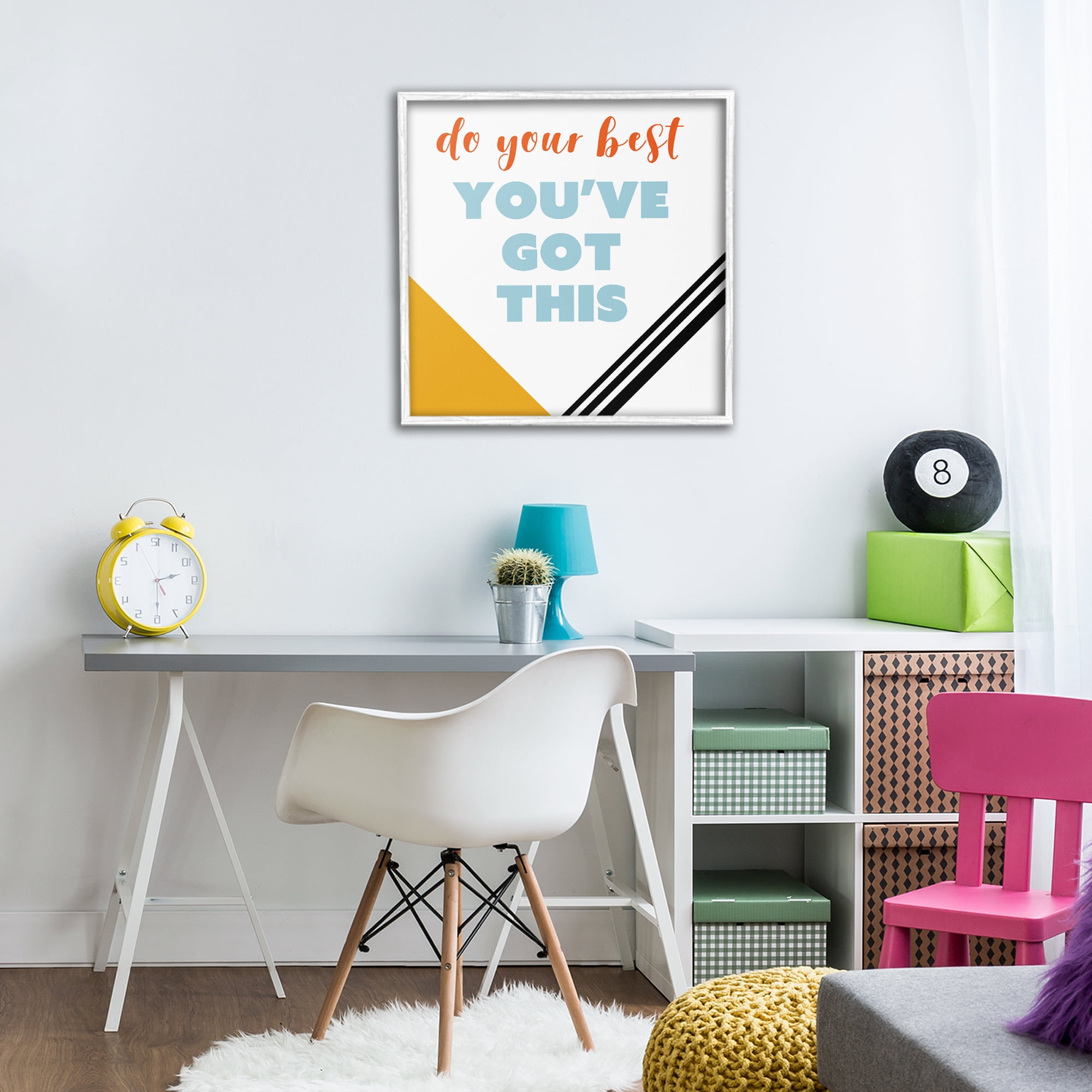 Stupell Industries Do Your Best You've Got This White Framed Giclee Art, design by Anna Quach