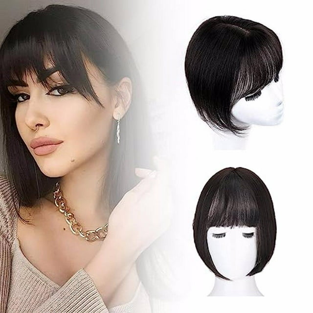 Vogacara Aspecto realista, aspecto Natural, limpio, falso, adorno de flecos, postizo, extensiones de una sola pieza, flequillo Cuidado del cabello