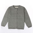 thumbnail image 2 of Splozh Girls' Cardigan Sweater Cute Buttons Cotton Long Sleeve Crewneck Sweater for Girls School Cardigan,Grey,7-8 Years, 2 of 5
