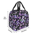 thumbnail image 3 of Lsque Pink purple rainbow flower butterfly Pattern Lunch Bag Women/Men Insulated Lunch Box,Small Leakproof Cooler Food Lunch Containers Reusable High Capacity Lunch Tote Bags, 3 of 6