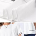 thumbnail image 5 of GRACE & GRANDEUR Women's Plus Size Summer T-Shirts Short Sleeve Crew Neck Loose Casual Knit Blouse Tops 3X Cream, 5 of 6