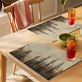 thumbnail image 4 of Placemat Set of 6 Tree Forest Placemats for Dining Table Retro Washable Table Mats for Kitchen and Party Decor Indoor & Outdoor Use, 4 of 8
