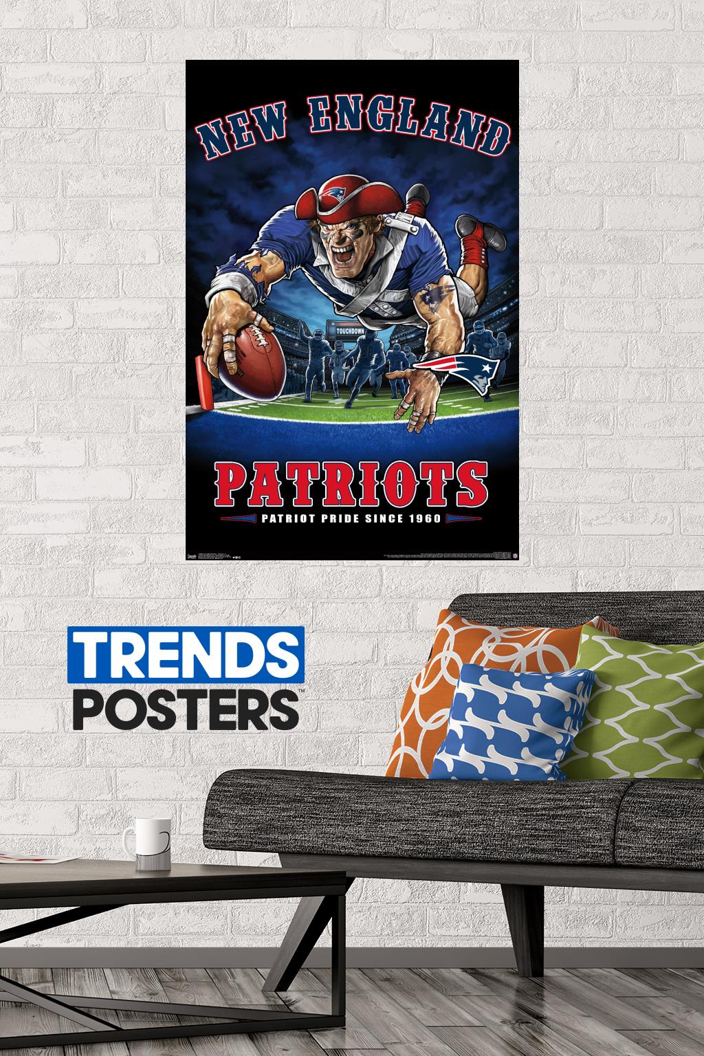 NFL New England Patriots - End Zone 17 Wall Poster, 22.375" x 34"