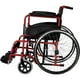 thumbnail image 5 of Silla de Ruedas NANOFORT Roja Aluminio Ligera Resistente para Adultos con Confort Máximo y Freno de, 5 of 7