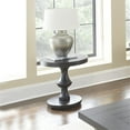 thumbnail image 3 of Bowery Hill 22" Round Wood Pedestal End Table in Ebony Black, 3 of 4