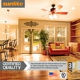 thumbnail image 3 of Sunlite LED CA11 Flame Tip Chandelier Light Bulb, 4 Watts (40W Equivalent), Medium E26 Base, Dimmable, Edison Style, 2700K Warm White, 6 Pack, 3 of 6
