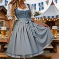 thumbnail image 2 of Women's French Country Sleeveless Dress with Apron for Garden Party and Festivals, 2 of 6