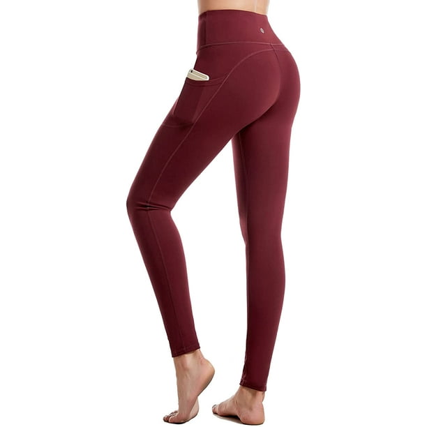 High Waist Yoga Pants with 2 Side Pockets for Women, Non See Through Workout  Leggings, Tummy Control Workout Pants 