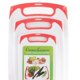 thumbnail image 5 of Juego De Tablas De Cortar: Tablas De Cortar De Cocina De Plástico De 3 Piezas Para Preparar Alimentos Con Ranura Para Jugo De Classic Cuisine (Rojo), 5 of 5