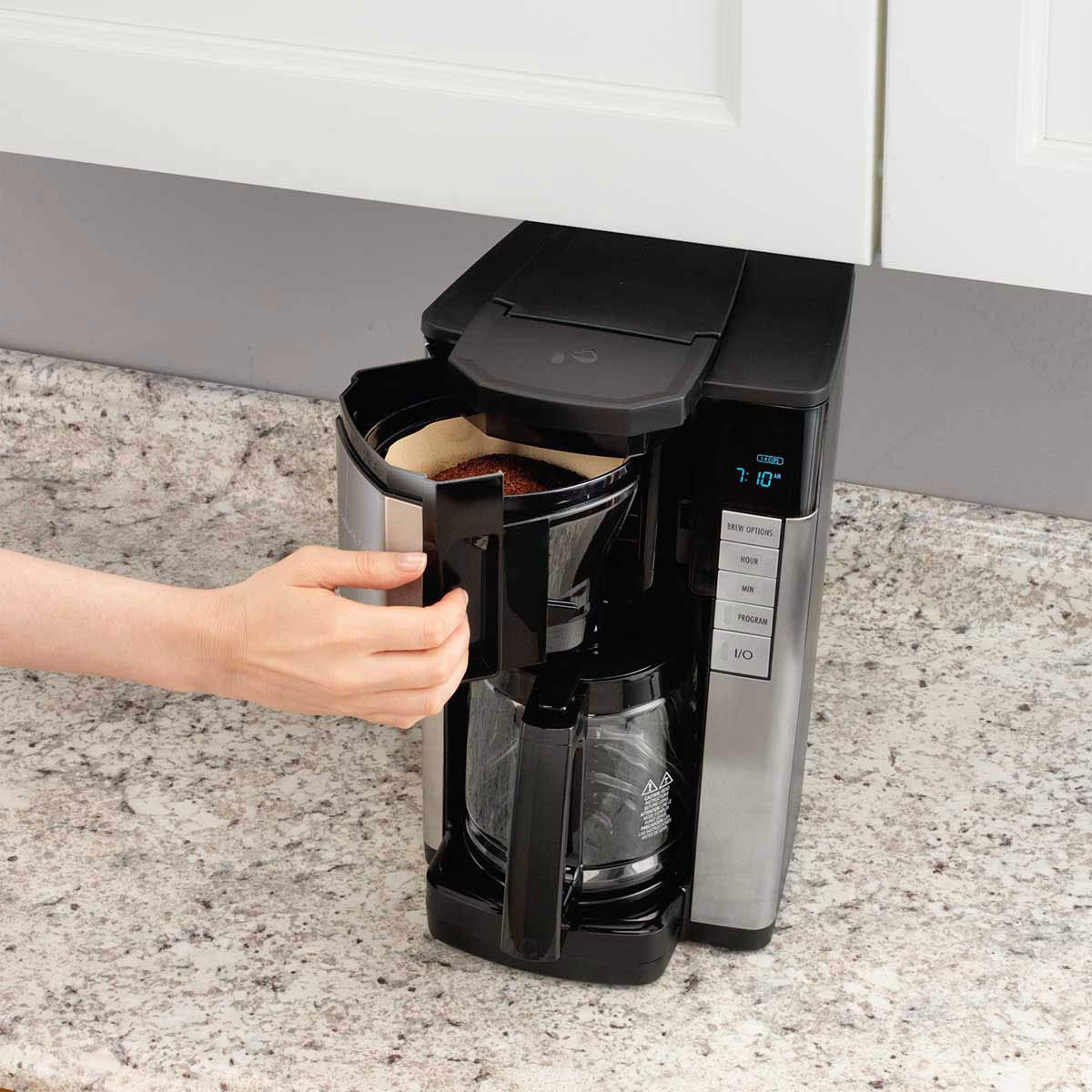 Hamilton Beach 12 Cup Programmable Display Front Access Coffee Maker w/Filters (46380) - image 4 of 6