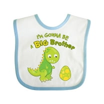 Inktastic I'm Gonna Be a Big Brother-dino Boys Baby Bib