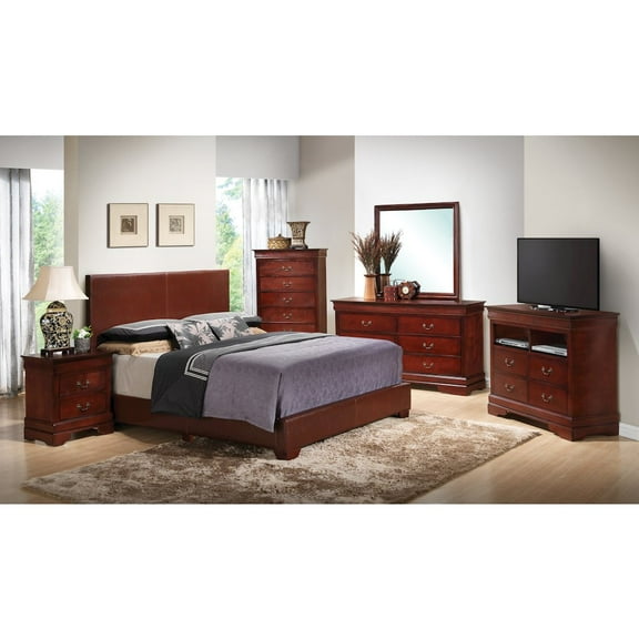 Glory Furniture Aaron Full Bed in Light Brown Color
