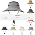 thumbnail image 2 of Fewfanhot Men's & Women's Reflective Strip Wide Brim Bucket Hat High-Visibility Adjustable Chin Strap, UPF Protection for Work, Cycling, Night Activities, 2 of 2