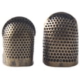 thumbnail image 2 of Dedal de metal Retro Dedales de costura Protector de dedo ajustable Herramientas de acolchado DIY para bordado (azul cian), 2 of 14
