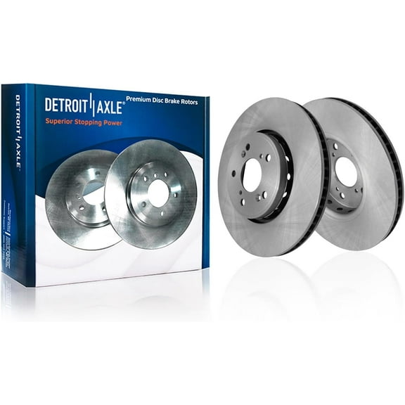 Detroit Axle - 2 Front Brake Rotors for Acura 2016 ILX 2013-2018 RDX, Disc Brake Rotors 2014 2015 2016 2017 Replacement : 12.28" inch Rotors