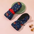 thumbnail image 5 of Kilaqueen Toddler Kids Winter Mittens Gloves Cartoon Graphic Snow Mittens Waterproof Warm Ski Gloves Unisex Gloves for Cold Weather 2-4 Years, 5 of 7