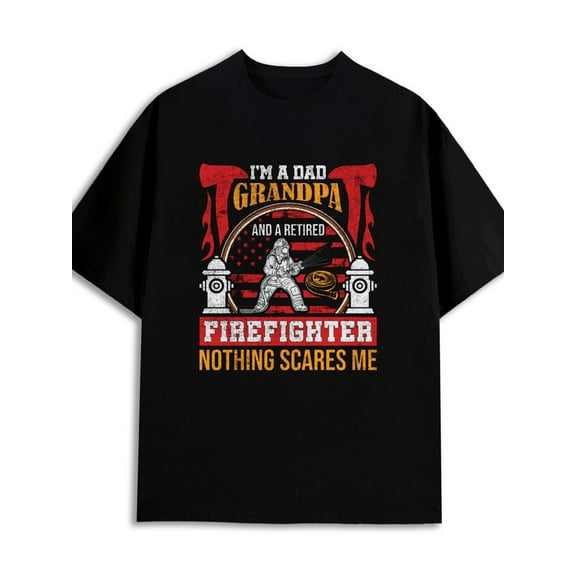 Firefighter Dad T-Shirt 180G 100% Cotton 180G 100% Cotton for men summer graphic limited edition black Unique Design Unisex Shirt Graphic tshirts Original Unisex Shirt Graphic tshirts Christmas gifts