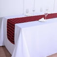 thumbnail image 5 of BalsaCircle 14" x 108" Gingham Checkered Table Runner Party Linens Black Red, 5 of 8