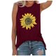 thumbnail image 1 of Gibobby Playera de Manga Corta con Cuello Redondo Mujer Camiseta Sin Mangas(Rojo,CH), 1 of 4