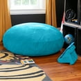 thumbnail image 2 of CC Home Furnishings Kids Cocoon Microsuede Bean Bag Chair - 48" - Aqua Blue, 2 of 8