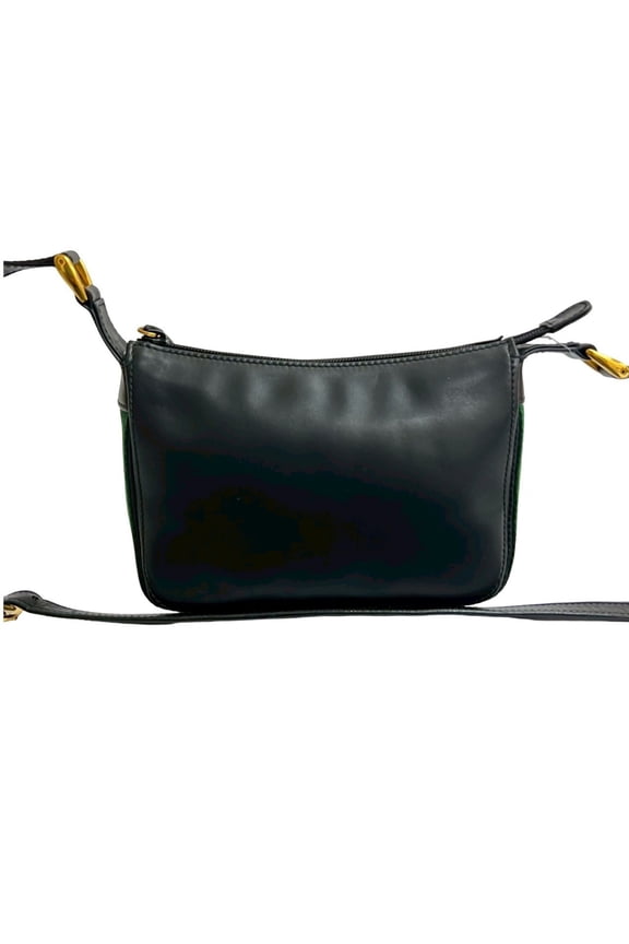 Pre-Owned GUCCI Old Gucci Sherry Line Leather Shoulder Bag Pochette Sacoche Black... (Good)