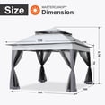thumbnail image 2 of MASTERCANOPY 11 x 11ft Pop-up Gazebo Outdoor Canopy Tent with Mesh Walls, Dark Gray, 2 of 8
