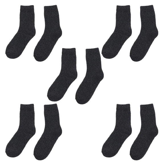 5 Pairs Wool Socks Thick Thermal Hiking Winter Warm Boot Heavy Soft Cozy Socks for Cold Weather