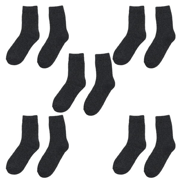 5 pares de calcetines de lana gruesos térmicos para senderismo botas cálidas de invierno calcetines suaves y acogedores para clima frío