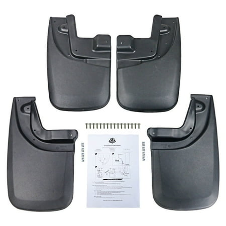 Toyota Tacoma Mud Flaps - Premium Heavy Duty Mud Flaps Set of 4 - Splash Guard Flaps - For Toyota Tacoma With OEM Fender Flares Years 2005, 2006, 2007, 2008, 2009, 2010, 2011, 2012, 2013, 2014, 2015 Rear, Front, Left & Right