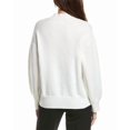thumbnail image 2 of Gracia womens  Flower Embroidered Mock Neck Knit Sweater, s, White, 2 of 3