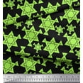 thumbnail image 2 of Soimoi Polyester Crepe Fabric Star Tetrahedron Geometric Print Fabric by The Yard 52 Inch Wide, 2 of 3
