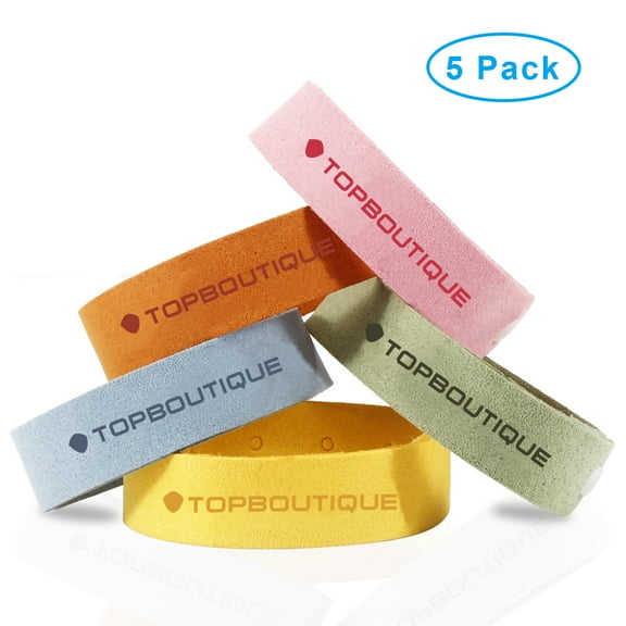 Mosquito Bracelet (5 Pack) for Children and Adults - Better Than Lotion or Spray Wipes - Travel Bracelets for Mosquitoes - Natural and Without deet