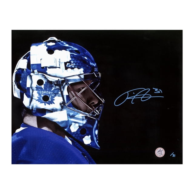 Frederik Andersen Signed Toronto Maple Leafs Goalie Mask Profile 11x14 Photo