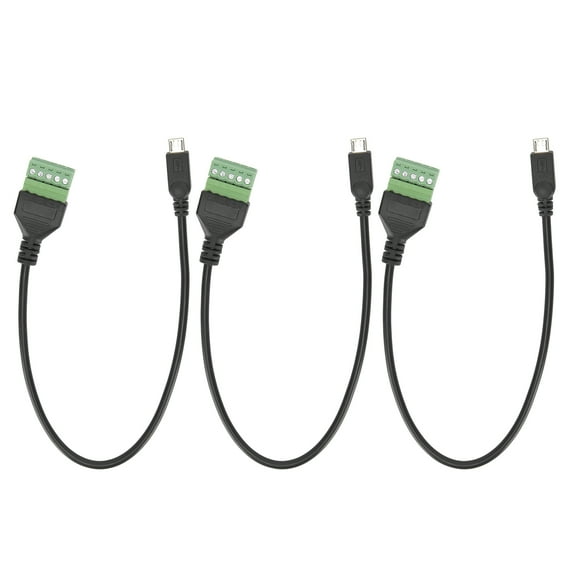 VGEBY Solderless Terminal Plug Connector Cord Micro USB 5 Pin Male To 5 Pin Screw