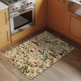 thumbnail image 2 of 2x3 Ft Entryway Area Rug, Rustic Botanical Kitchen Rug Runner Washable Floor Mat, Vintage Floral Wildflower Non Slip Indoor Door Mat Throw Carpet for Bathroom Living Room Bedroom, 2 of 8