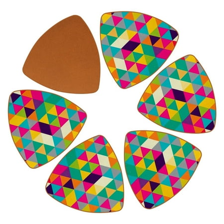 

YZUOUZY Home Decor Coaster for Desk 6 PCS Triangle Personalized Coasters Abstract Geometric Pattern