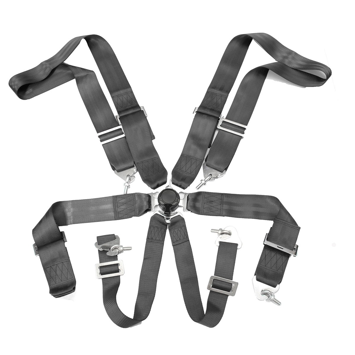 6 Point Retractable Racing Seat Belt Harness Safety Shoulder Strap
