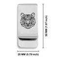 thumbnail image 2 of Stainless Steel Geometric Polygon Tiger Animal Classic Slim Money Clip Credit Card Holder, 2 of 2