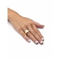thumbnail image 3 of PalmBeach Jewelry Polished Wide Wedding Band in Yellow Gold-Plated Sterling Silver Platinum-Plated Sterling Silver or Sterling Silver, 3 of 7