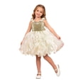 thumbnail image 3 of FYDUU Little Girls Halloween Dress Girls Party Dress Sleeveless Sequin Dress Pleated Princess Dresses Birthday Parties Fashion Clothes 8-10 Years, 3 of 4