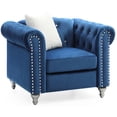 thumbnail image 3 of Glory Furniture Raisa Velvet Chair in Navy Blue, 3 of 6