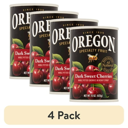 (4 pack) Oregon Specialty Fruit Dark Sweet Cherries 15 oz