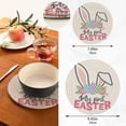 thumbnail image 2 of SKYSONIC Bunny Ears Eggs Pot Holders Trivets, 2 Pcs Heat Resistant Trivets,Happy Easter Cotton Thread Weave Mats for Hot Pads Pans Pot Bowl Teapot for Kitchen Decor, 2 of 7