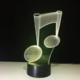 thumbnail image 2 of Music Note Shape 3d Illusion Lamp 7 Colors Change And Touch Button Led Table Lamp, Suitable For Family Bedroom Decoration, 2 of 5