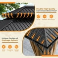 thumbnail image 4 of Lacoo 12' x 20' Hardtop Gazebo, Double Roof Pavilion with Galvanized Steel Canopy Netting & Curtains, 4 of 7