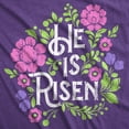 thumbnail image 2 of Womens Funny T Shirts He Is Risen Cute Easter Sunday Christian Tee For Ladies Womens Graphic Tees, 2 of 9
