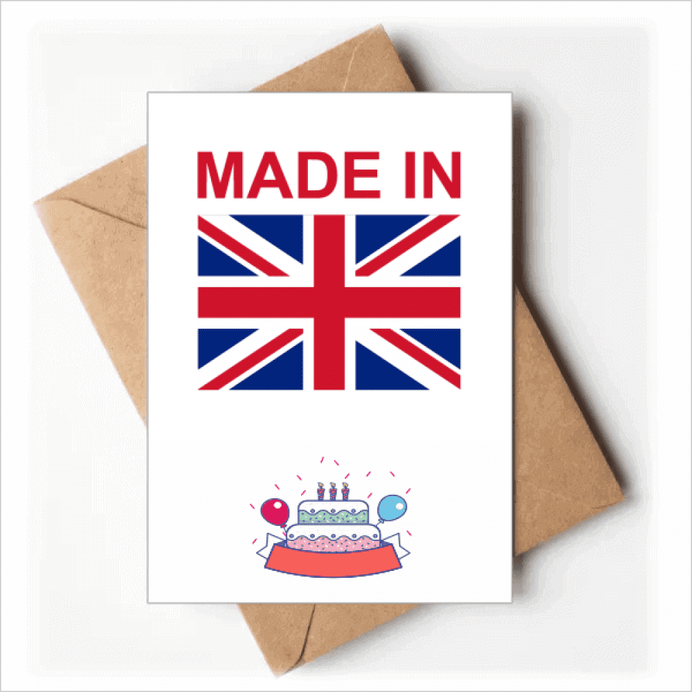 United Kingdom Country Love Happy Birthday Greeting Cards Envelopes Blank