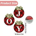 thumbnail image 3 of Buffalo Plaid Christmas Wreaths for Front Door - 3pcs Rustic Christmas Decor Joy Signs Wreaths for Door Holiday Xmas Garage Door Wall Decorations,Christmas Decorations Outdoor, 3 of 8