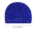 thumbnail image 5 of Women Knotted Turban Hat African Turban Beanie Pre-Tied Bonnet Cap Headwrap, 5 of 5